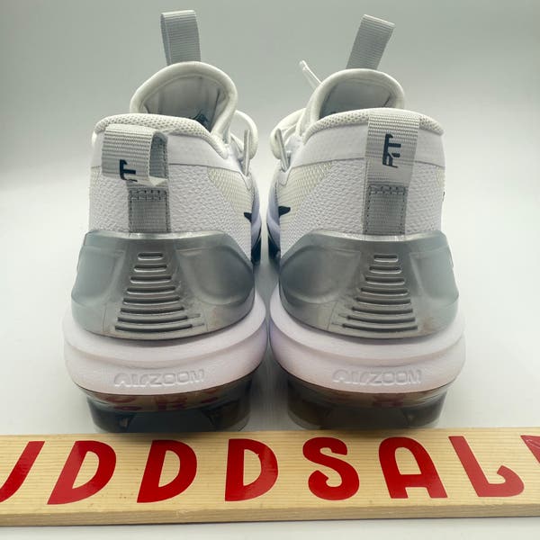 Nike Force Trout 9 Elite MCS FZ0884-102 Men White Silver Baseball Cleats MEW1937 Nike Force Trout 9 Elite MCS Baseball Cleats White Silver  main image 2