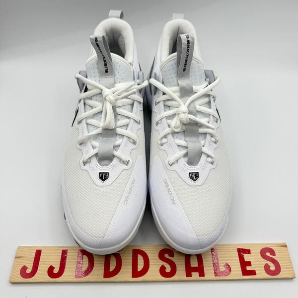 Nike Force Trout 9 Elite MCS Baseball Cleats White Silver 
