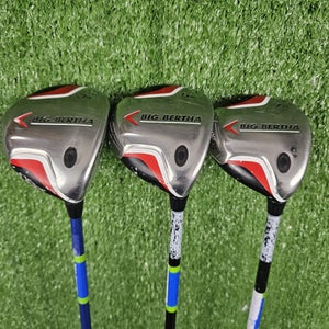 Callaway Big Bertha 2007 3 Piece Wood SET 3W, 5W, 7W Regular Flex Graphite RH
