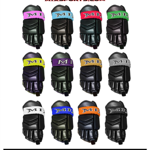 12" MIX Ice Hockey MX5 Gloves - Black Out ((Free Color Cuffs)) **Black cuff included.