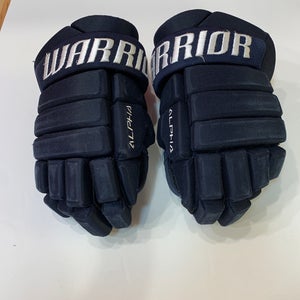 Warrior Jr. 11” Ice Hockey Gloves Navy Blue Color