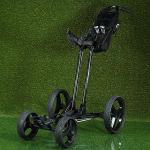 SUN MOUNTAIN PATH FINDER 4X PUSH PULL 4 WHEEL GOLF CART BAG PUSHER, BLACK ~ WOW!