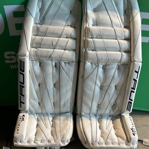 White 29" Intermediate True Catalyst 7X3 Goalie Leg Pads