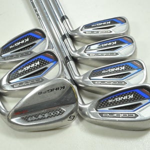Cobra King F8 One Length 5-PW,GW Iron Set Stiff Flex RH Flighted Steel # 196490
