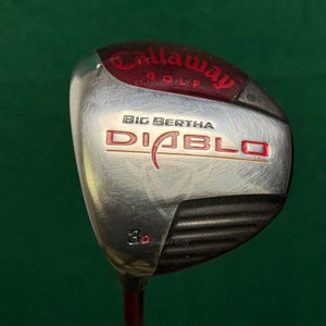 LH Callaway Big Bertha Diablo Draw Fairway 3D Wood Callaway 55 Graphite Seniors