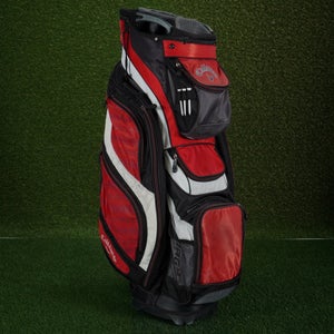 CALLAWAY ORG 14 CART BAG 14 WAY DIVIDERS WITH PUTTER WELL MEN'S GOLF RED / BLACK