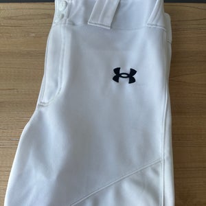Under Armour Youth Large White Knicker Style Baseball Pants