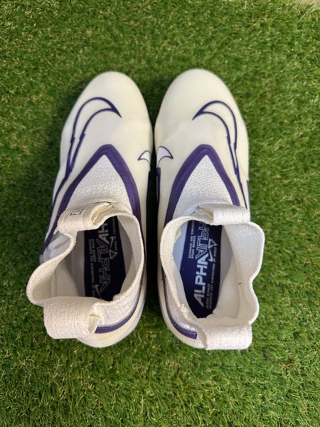 Rare! Nike Football Cleat Alpha Menace Elite 3 White/Purple Men Sz 15 DM1792-101 s-l500.jpg main image 2