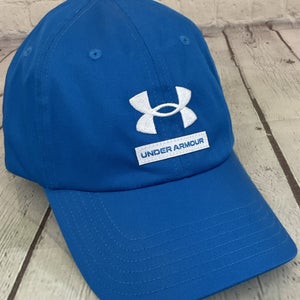 Under Armour Mens One Size Cap Adjustable Buckle Sweat Band Curved Brim Blue