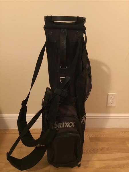Srixon Stand Black Golf Bag w/ 4-way Dividers & Rain Cover