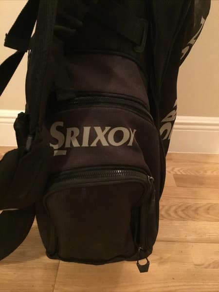 Srixon Stand Black Golf Bag w/ 4-way Dividers & Rain Cover