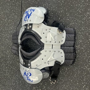 Used ALL PRO TEAM SPORTS FB Shoulder Pads Grey MD 11849-S000028249