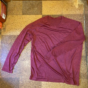 Red Large Men's  Compression Long sleeve