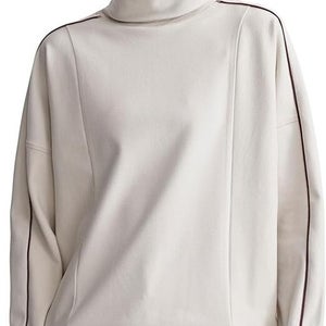 Varley Ariana Sweater Women's Medium White Turtle Neck Pullover Midlayer QLW303