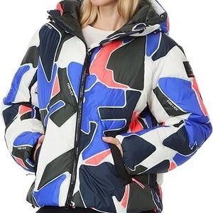 Bogner Fire + Ice Ronnie Ski Jacket Women's 6 Amparo Blue Hooded Full Zip QLW368