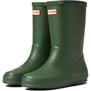 Hunter First Classic Rain Boots Toddlers US 2Y Green Waterproof Mid-Calf PQ284