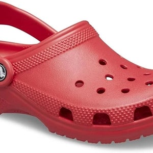 Crocs Classic 206991 Clogs Kids US 4Y Varsity Red Round Toe Slip on Shoes QLW371