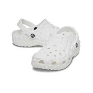 Crocs Classic 209563-100 Clogs Unisex 4M-6W White Geometric Casual Shoes QLW364