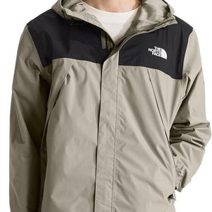 The North Face Antora Jacket Men's 2XL Grey Hooded Long Sleeve Full Zip QLW283