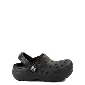 Crocs Classic 99521137 Clogs Toddler 8C Black Fuzz-Lined Slip On Comfort QLW330