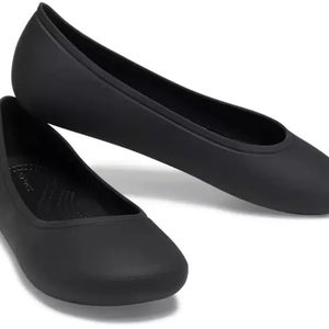 Crocs Brooklyn 209384-001 Ballet Flats Womens US 11 Black Slip On Comfort QLW365