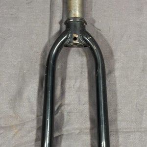 Lung Black Steel 700C Rim Brake Hybrid Bike Fork 255mm 1-1/8" Steerer Tube