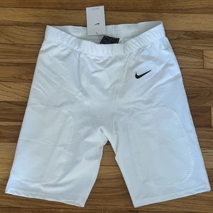 Nike Men's Vapor Untouchable Football Tights Shorts White Size Medium CW3972-100