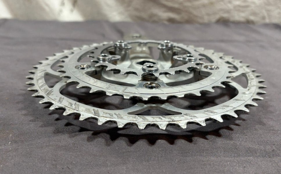 Vintage Shimano Deore XT FC-M730 175mm 48/36/24 Silver Aluminum