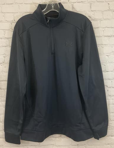 Under Armour 1373358 Men's Loose Fit Fleece 1/4 Zip Pullover Black L Large