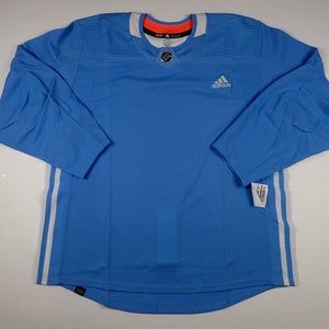 NEW! Adidas MIC Pro Stock Hockey Practice Jersey Blank Blue