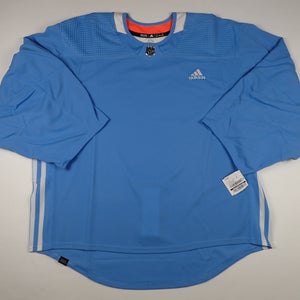 NEW! GOALIE Adidas MIC Pro Stock Hockey Practice Jersey Blank Sky Blue 58G