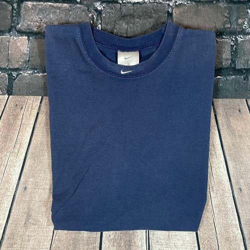 Vintage Nike Basketball Tank Top Mens XL Navy Blue Center Swoosh 90s