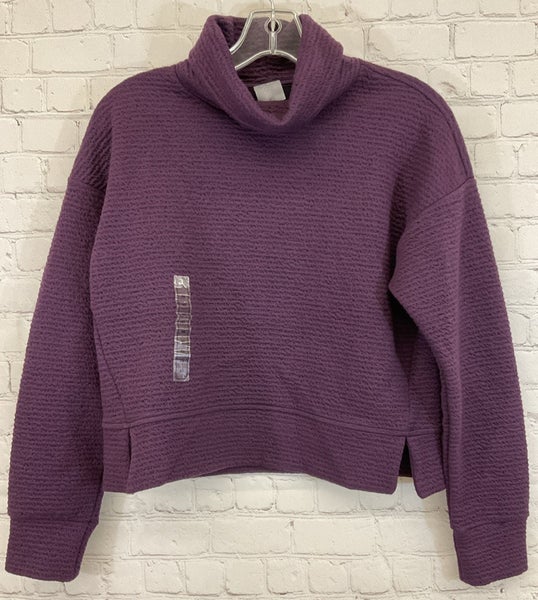 Calia WAX31310 Women's Lunar Jacquard Funnel Neck Sweater Velvet Plum XS