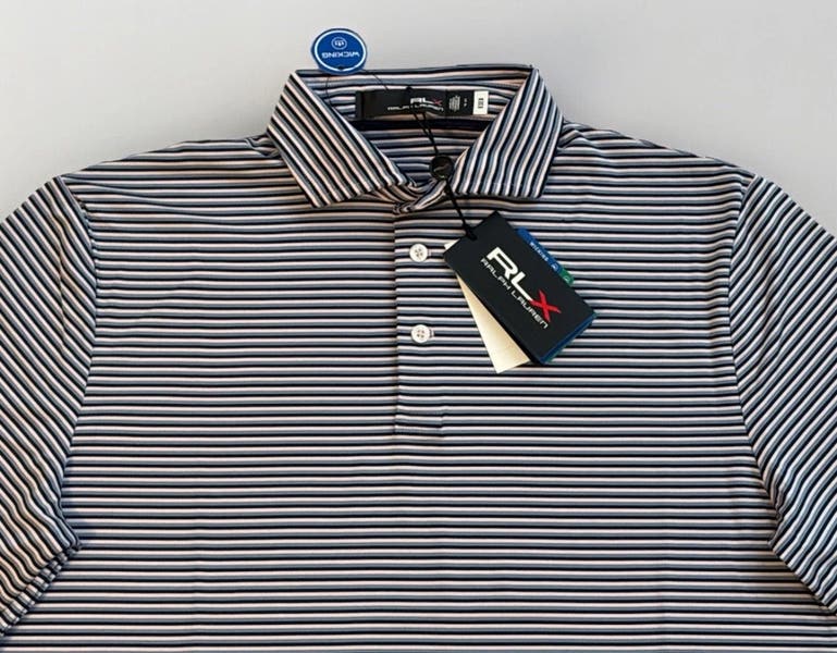 メンズウェア POLO GOLF RALPH LAUREN stripe t-shirt Men's Polo Golf Ralph Lauren Indian Head Logo Striped Polo