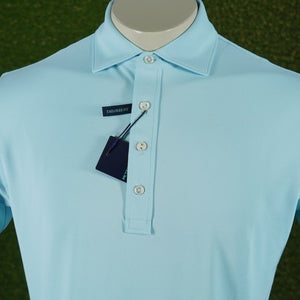 PETER MILLAR SOUL PERFORMANCE MESH GOLF POLO MENS ICED AQUA BLUE, XL ~ NWT!