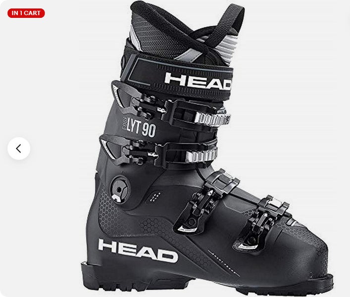 NEW HEAD Edge LYT 90 Ski Boots black Men's size 29.5 / US 11.5