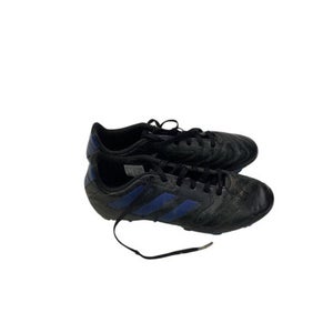 Used Adidas GOLETTO Soccer Cleats Black And Royal Blue Junior 03.5 11347-S000247884