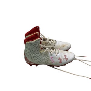 Used Under Armour HIGHLIGHT LAX Cleats Mens Red And White Senior 10 11347-S000247809