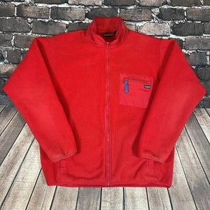 Vintage Made in USA Patagonia Red Fleece Jacket Mens Size Large 90s Full Zip