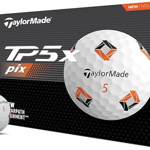 Taylor Made TP5x Pix Golf Balls (White, 24pk) 2dz 2024 NEW - Father's Day Sale!!