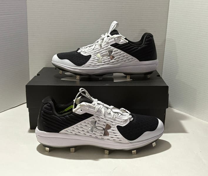 Under Armour Yard Mt Black White 3023439 001 Mens Size 12 NEW Baseball Shoes Under Armour Yard Turf Baseball Shoe main image 3