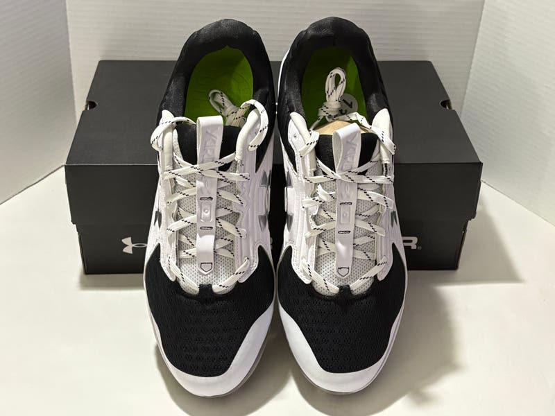 Under Armour Yard Mt Black White 3023439 001 Mens Size 12 NEW Baseball Shoes Under Armour Yard Turf Baseball Shoe main image 4