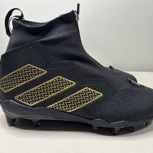 Size 12 Men’s Adidas Nasty 2.0 Black Gold Football High Top Cleats