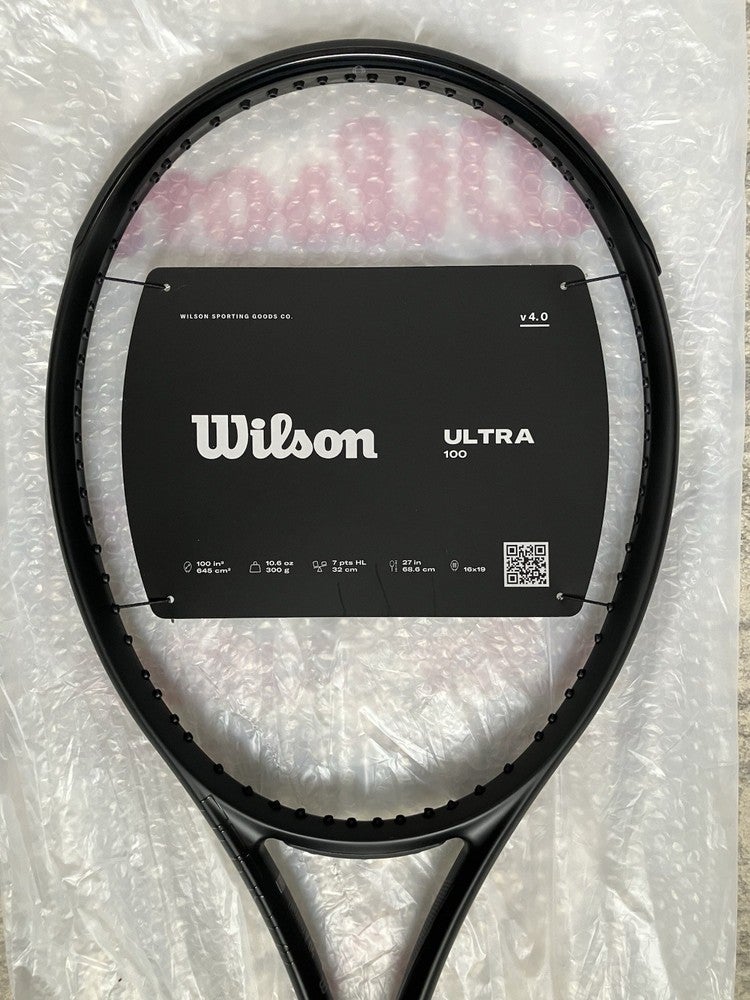 NEW Wilson Ultra 100 v4 - Noir (All-Black Edition) - 4 1/4