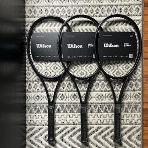 3x NEW Wilson Pro Staff 97 v14 - Noir (All-Black Edition) - 4 1/4