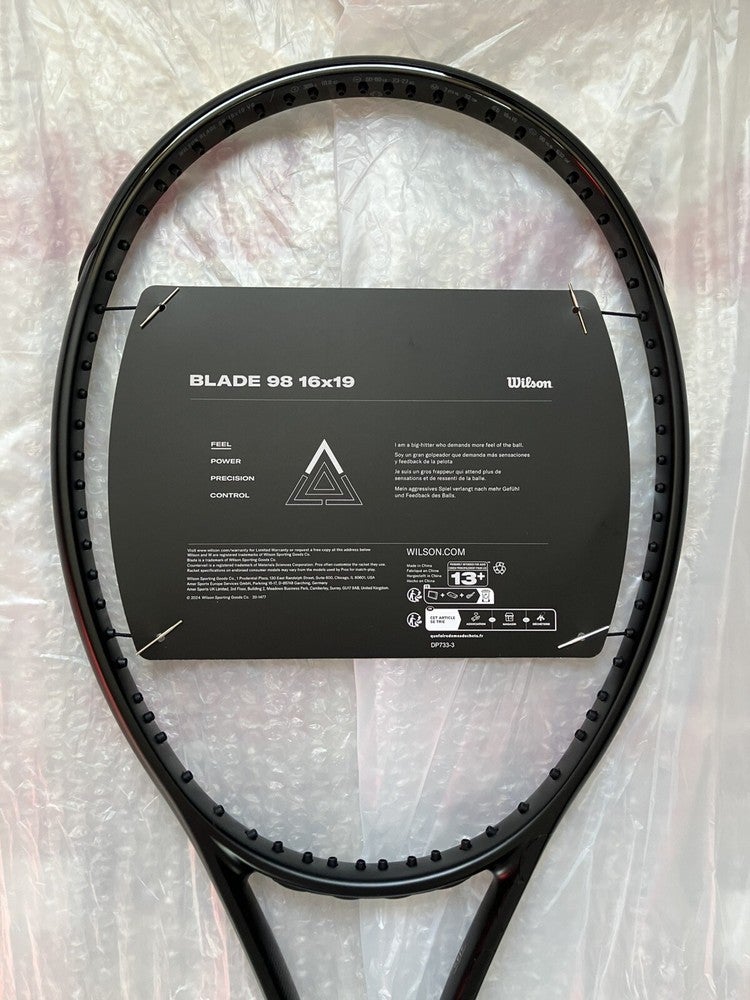 NEW Wilson Blade 98 v8 Noir (All-Black Edition) - 16x19 - 4 1/4