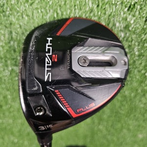 Taylormade Stealth 2 Plus 15 3 Wood LEFT HAND HZRDUS 6.0 Stiff Graphite LH 42.5