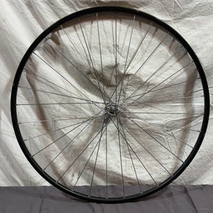 Vintage 32-Spoke Black Aluminum 700C Front Wheel Maillard France Hub CLEAN