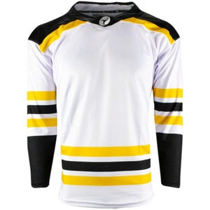TronX DJ80 Practice Hockey Jersey - Royal Blue  & Firstar Gamewear Pro Boston - White Sr Goalie