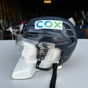 Warrior Alpha One Pro Hockey Helmet Pro Stock Small Navy Blue Visor Combo 3878